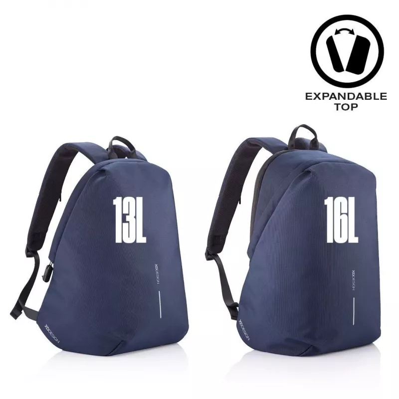 Kuprinė XDDESIGN Bobby Soft su 15,6 col. kišenė nešiojamam kompiuteriui, 16 L, tamsiai mėlyna, PET