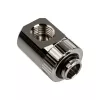 EK Water Blocks EK-Torque Adapter 90 laipsnių G1/4 colio AG į G1/4 colio IG - Sukamas, nikelis sidabras