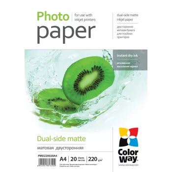 Foto popierius ColorWay PMD220020A4 A4 matinis 220 g/m² 20 lapų