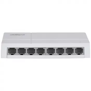 Tinklo jungiklis DAHUA SG1008L-EUR L2 8 prievadų, 8x RJ45 Ethernet prievadai, valdomas 2 lygio