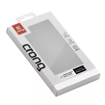 Crong MagSafe dėklas iPhone 17 Pro — hibridinis juodas