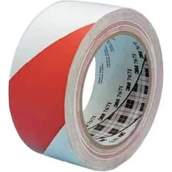 PVC žymėjimo juosta 3M 767i — 33 m ilgio, 50 mm pločio, raudona/balta