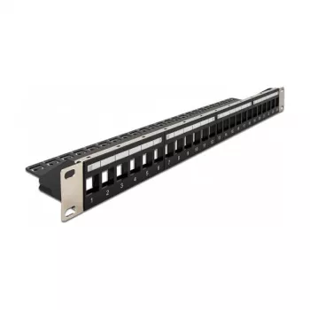 Patch Panel DeLOCK 66865 24 prievadų Keystone 1U 19 inch