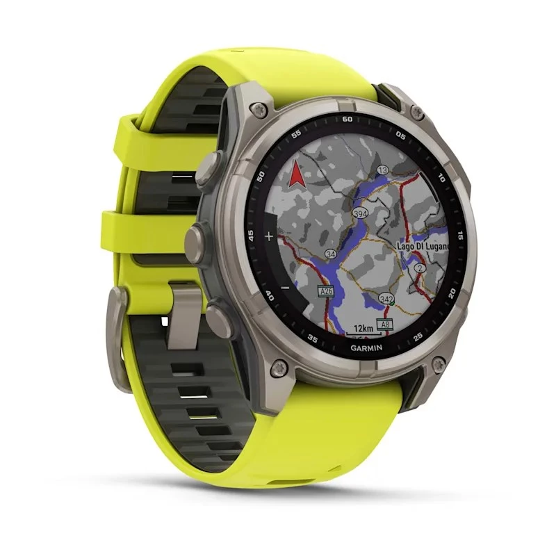 Garmin fenix 8 3,3 cm (1,3 colio) 47 mm skaitmeninis jutiklinis ekranas 260 x 260 pikselių titano korpusas su Wi-Fi ir GPS palydovine navigacija