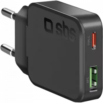 SBS PD Reiselader UltraSlim 30W USB/USB-C GaN juoda