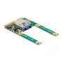 DeLOCK Mini PCIe I/O 1 x USB 2.0 Type-A lizdas pilno dydžio / pusės dydžio