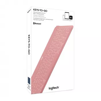 Logitech Keys-To-Go - belaidė klaviatūra - Bluetooth - QWERTY - ispaniškai - rožinė - skirta Apple iPad/iPhone/TV