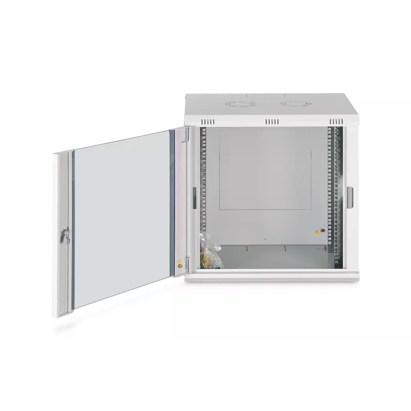 Sieninis stovo spintos korpusas DIGITUS Dynamic-N 12U, 19 colių, 600x450 mm (PxG), IP20, rakinamas, nesurinktas