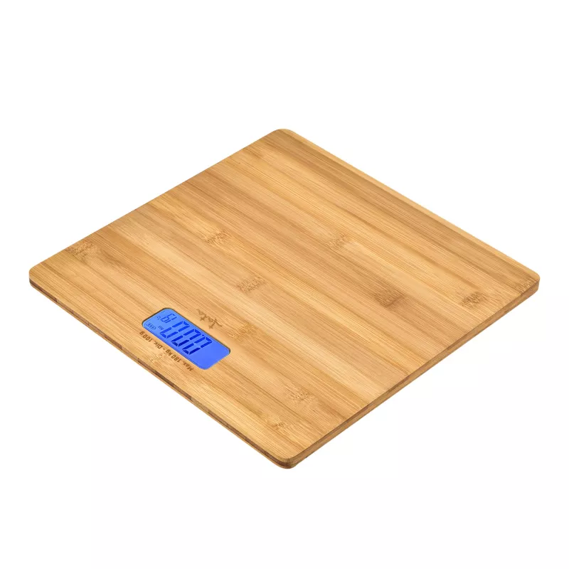 Elektrinės asmeninės svarstyklės Jata HBAS1489 – 180 kg, 100 g tikslumas, 10,2 cm LCD, bambuko platforma