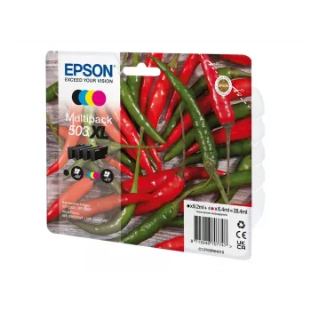 Epson 503XL rašalo kasetė 4 vnt. Originali High (XL) juoda, žydra, raudona, geltona