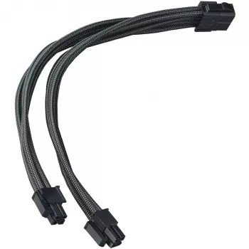 SilverStone SST-PP07E-EPS8B juodas pailginimo kabelis EPS 8 kontaktų – EPS/ATX 4+4 kontaktų, 30 cm
