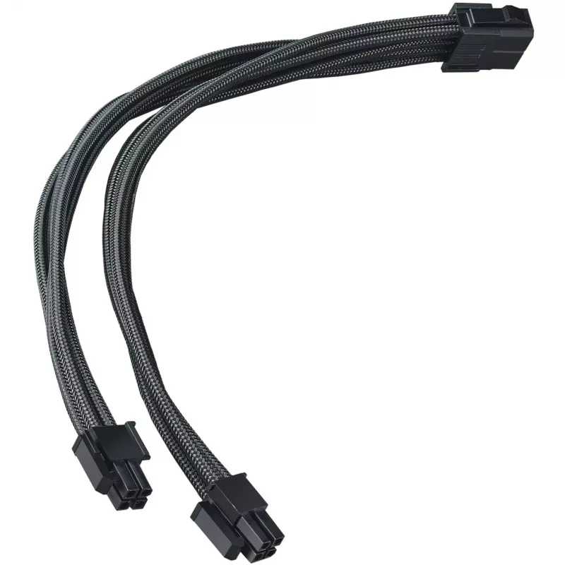 SilverStone SST-PP07E-EPS8B juodas pailginimo kabelis EPS 8 kontaktų – EPS/ATX 4+4 kontaktų, 30 cm