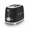 Skrudintuvas Smeg 50's Style TSF01BLMEU 2 dviems riekelėms, juodas, nerūdijantis plienas