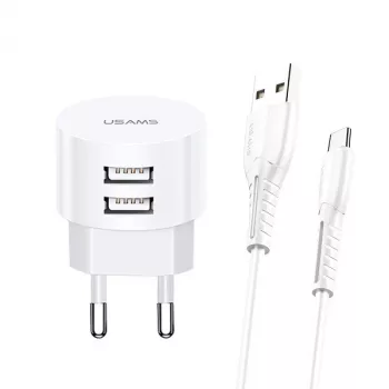 Įkroviklis usams XTXLOGT18MC05 2x USB 2.1A microUSB Baltas AC/DC
