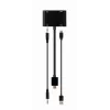 Gembird A-HDMIM-HDMIFVGAF-01 adapteris HDMI kištukas–HDMI lizdas + VGA lizdas su garsu ir papildomu maitinimo lizdu