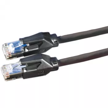 DTWYLER jungiamasis laidas Cat.6 E klasė S/FTP CU 7702 flex LSOH Hirose TM21 juodas 5m