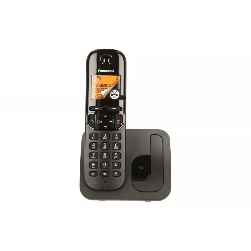Panasonic KX-TGC 210 PDB belaidis DECT telefonas juodas su skambučio numerio atpažinimu