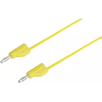 VOLTCRAFT matavimo laidas [Kištukas 4 mm - Kištukas 4 mm] 0,5 m Geltonas MSB-300 (MSB-300-0,5-GB)