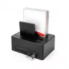 DeLOCK USB dviejų diskų dokavimo stotelė 2 x SATA HDD/SSD su klonavimo funkcija ir kortelių skaitytuvu