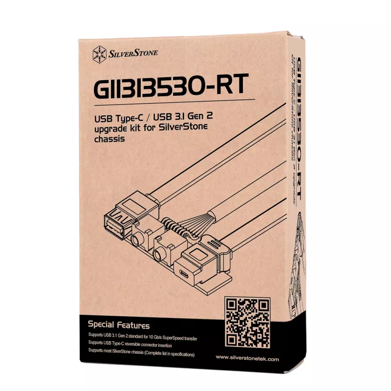 „SILVERSTONE SST-G11313530-RT“ priekinio skydelio USB Type-C (USB 3.1 Gen 2) atnaujinimo rinkinys