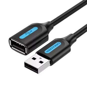 USB 2.0 ilginimo kabelis Vention CBIBJ 5 m — vyriškas į moterišką, juodas