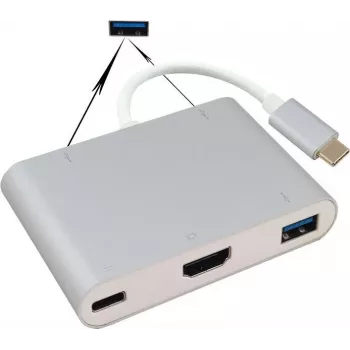 helos 288389 Docking stotelė USB 3.1 Type-C su 4K HDMI išvestimi