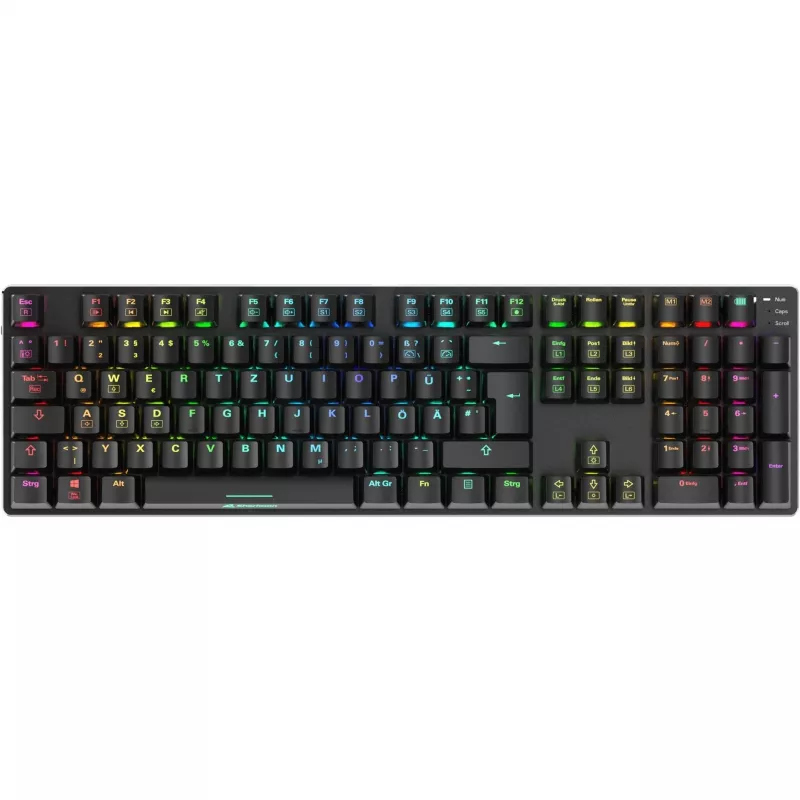 Žaidimų klaviatūra SKILLER SGK36W, juoda, DE išdėstymas, Huano Red