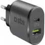 SBS TETRPD25W Įkroviklis mobiliesiems įrenginiams Juodas Vidaus (TETRPD25W)