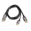 HDMI (vyriškas) į DisplayPort (vyrišką) kabelis 1 m, 4K, juodas, LANBERG