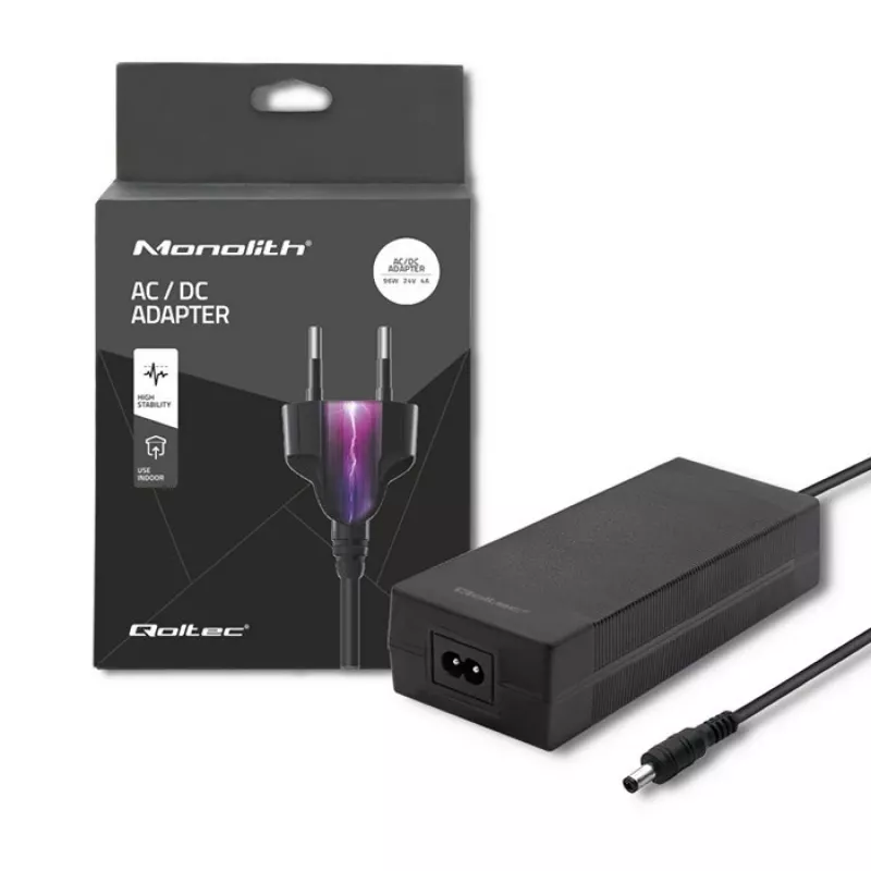 Maitinimo adapteris inverteris Qoltec 50794 patalpoms 96 W juodas