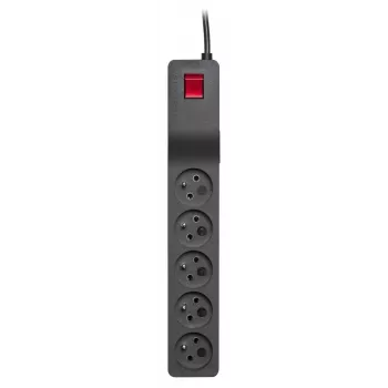 LESTAR ZX 510 G-A K.:CZ 5,0M apsauginis filtras nuo viršįtampių, 5 lizdai, 5 m, juodas