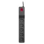 LESTAR ZX 510 G-A K.:CZ 5,0M apsauginis filtras nuo viršįtampių, 5 lizdai, 5 m, juodas