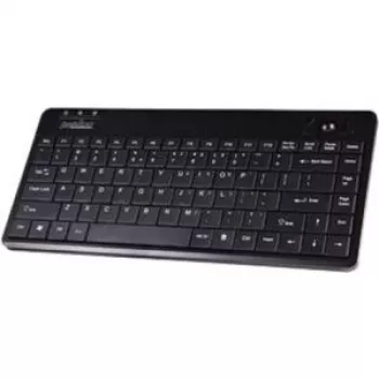 Perixx PERIBOARD-505H Plus Juoda – kompaktiška klaviatūra su įmontuotu trackball