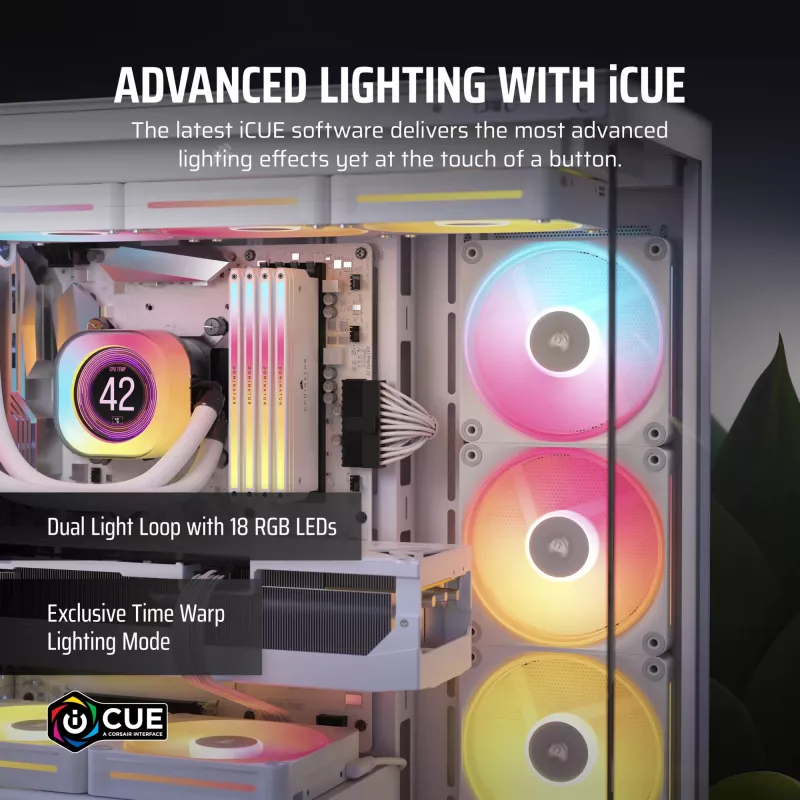 Kompiuterio ventiliatorius Corsair iCUE LINK LX140-R RGB 14 cm Baltas 2000 RPM
