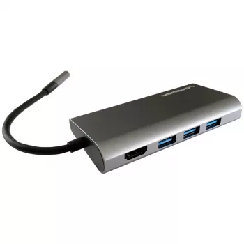 LC-Power LC-HUB-C-MULTI-5 USB 3.2 Gen 1 Type-C laidinis dokas nešiojamam kompiuteriui