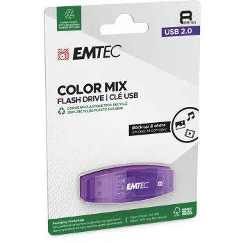USB atmintukas 8GB EMTEC C410 (Juoda) USB 2.0 (ECMMD8GC410)