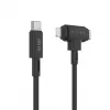 HYPER HyperJuice USB kabelis USB 2.0 1,5 m USB-C / USB-C ir Lightning juodas