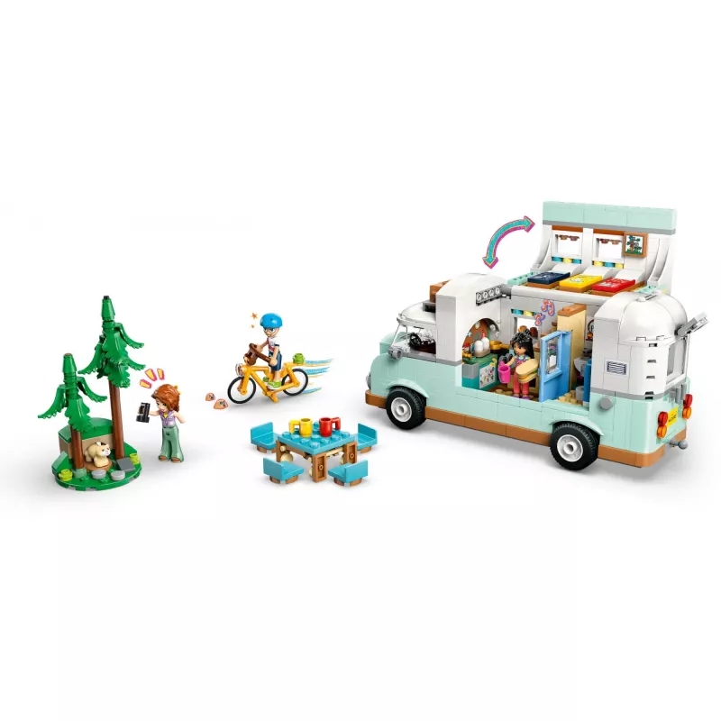 LEGO Friends kemperis 42663 – LEGO Motor Home statybinis rinkinys, 778 dalių, 3 minilėlės, nuo 7 metų
