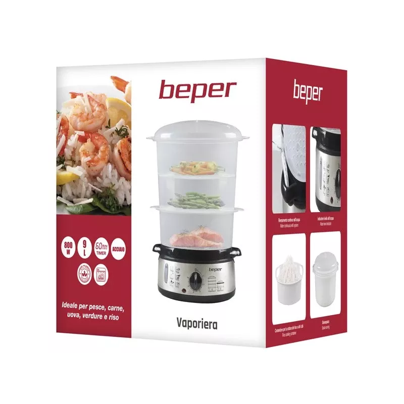 Garo puodas Beper BC.250 3 krepšeliai 800 W nerūdijantis plienas