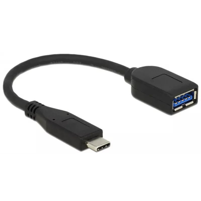 USB adapteris DeLOCK USB 3.1 Gen 2 Type-C / Type-A 0,1 m juodas