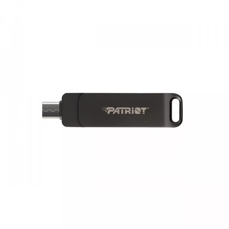 Flash drive PATRIOT Rage R550 32GB 100 MB/S USB A+C sukamasis dizainas (PE32GR550DSAD) Juoda