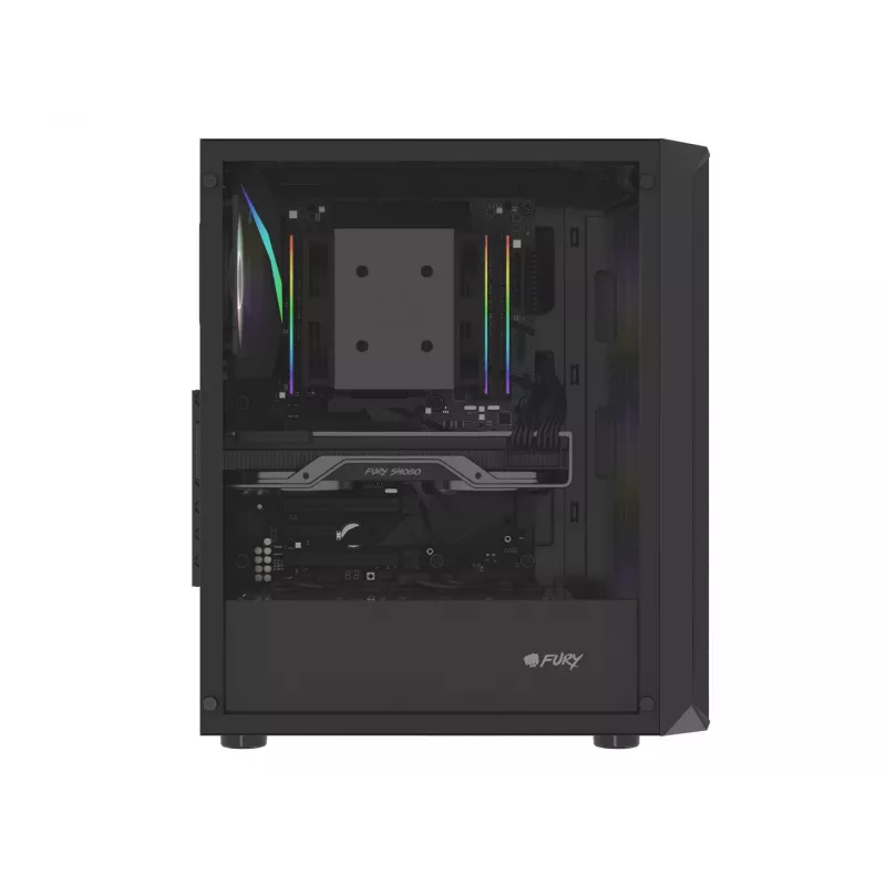 Korpusas Fury Shobo SH4F su RGB langu ir 4 ventiliatoriais MIDI