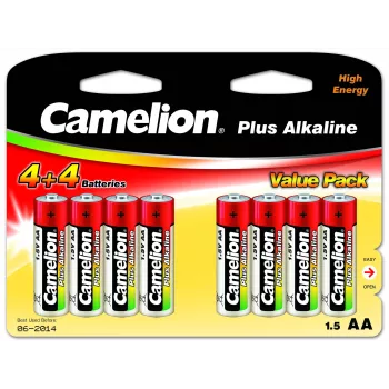 Šarminės baterijos CAMELION AA LR6 Plus, 8 vnt., AA (LR6)