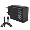 Greitasis PD65W USB-C įkroviklis nešiojamiesiems kompiuteriams ir išmaniesiems telefonams REBELTEC H1065