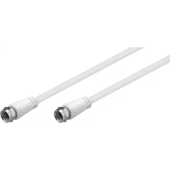 Goobay SAT antenos laidas (A+ klasė, >95 dB), 3x ekranuotas, 2 m, baltas - F kištukas > F kištukas (visiškai ekranuotas) (58816)