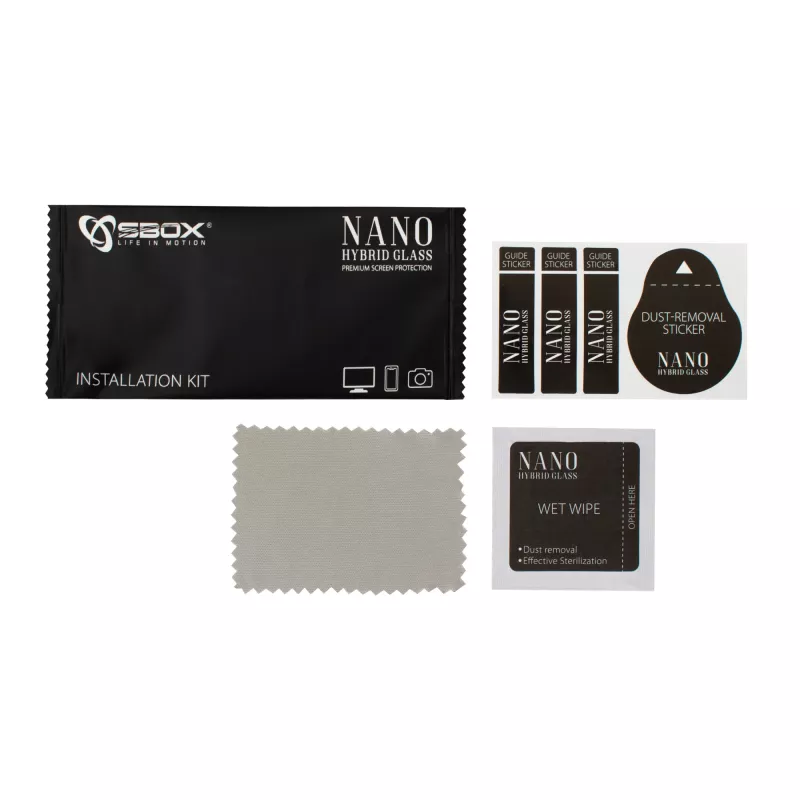 Sbox Nano Hybrid Glass 9H apsauginis stiklas, skirtas Apple iPhone 12 Pro Max