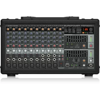 Behringer PMP2000D garso stiprintuvas-mikseris 14 kanalų 2000W Juodas