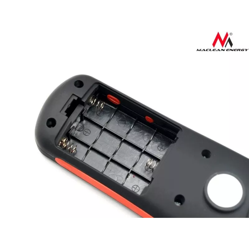 Dirbtuvės lempa MACLEAN MCE03 — 24 LED, magnetinis pagrindas ir kabliukas, maitinama baterijomis (3×AAA)