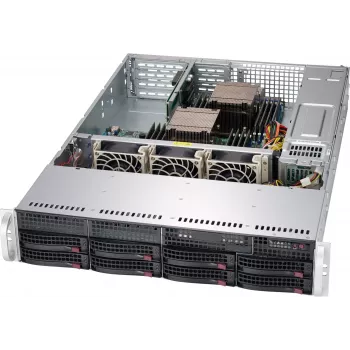 8U stelažo korpusas Supermicro SuperChassis 825TQC-R802WB su 800W maitinimo šaltiniu