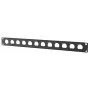 Rack skydelis 1U Lanview LVR1U-12D-BL su 12 angų keystone moduliams, juodas